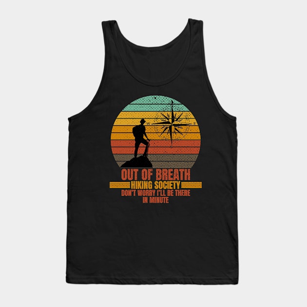 Out of breath Hiking Society Sunset Original Tank Top by Design Malang